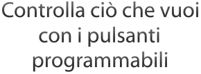 Controlla ci che vuoi con i pulsanti programmabili