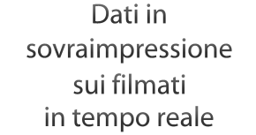 Dati in sovraimpressione sui filmati in tempo reale