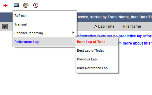 Predictive reference laps strategy