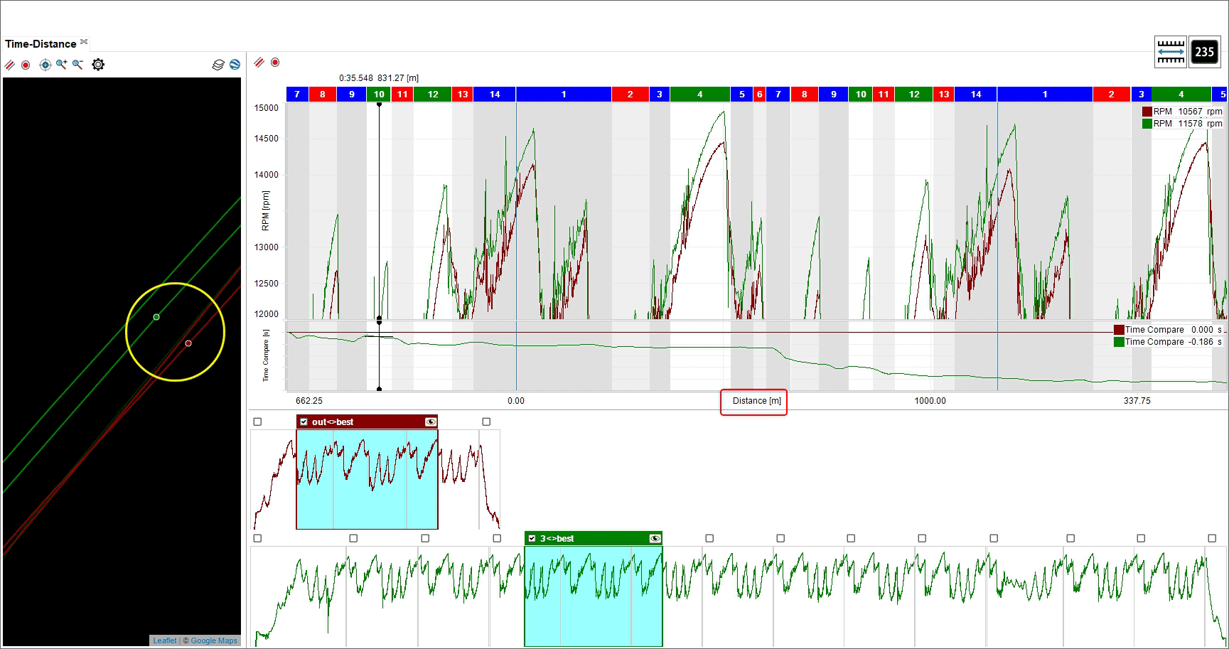 Graph with Local time off and snap off